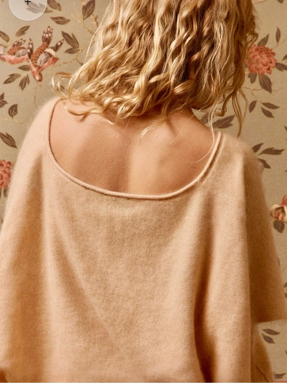 Mes Demoiselles Cream Knit Poncho Sweater